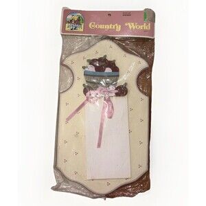 Vintage Wooden Note Pad Apple Memo Pad Paper Holder Pink Writing Station Plaque